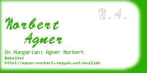 norbert agner business card